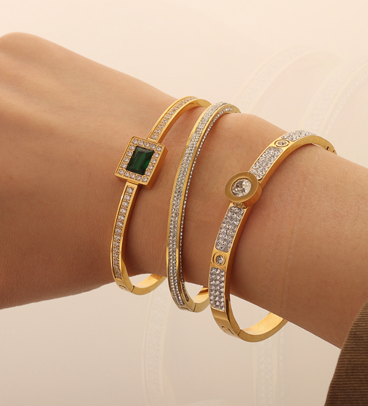 Full Zircon Stone Bangle