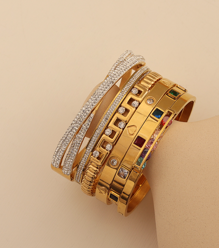 Full Zircon Stone Bangle